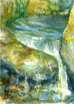 "Miniature Falls" by David Williams, Verona WI - Watercolor